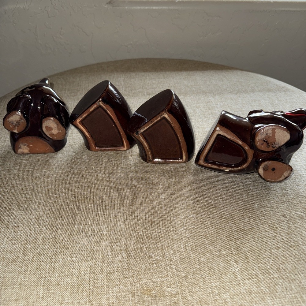 Vintage MCM 4PC Dachshund Party/Snack Set - NICE~ Customizable - Picture 4 of 4